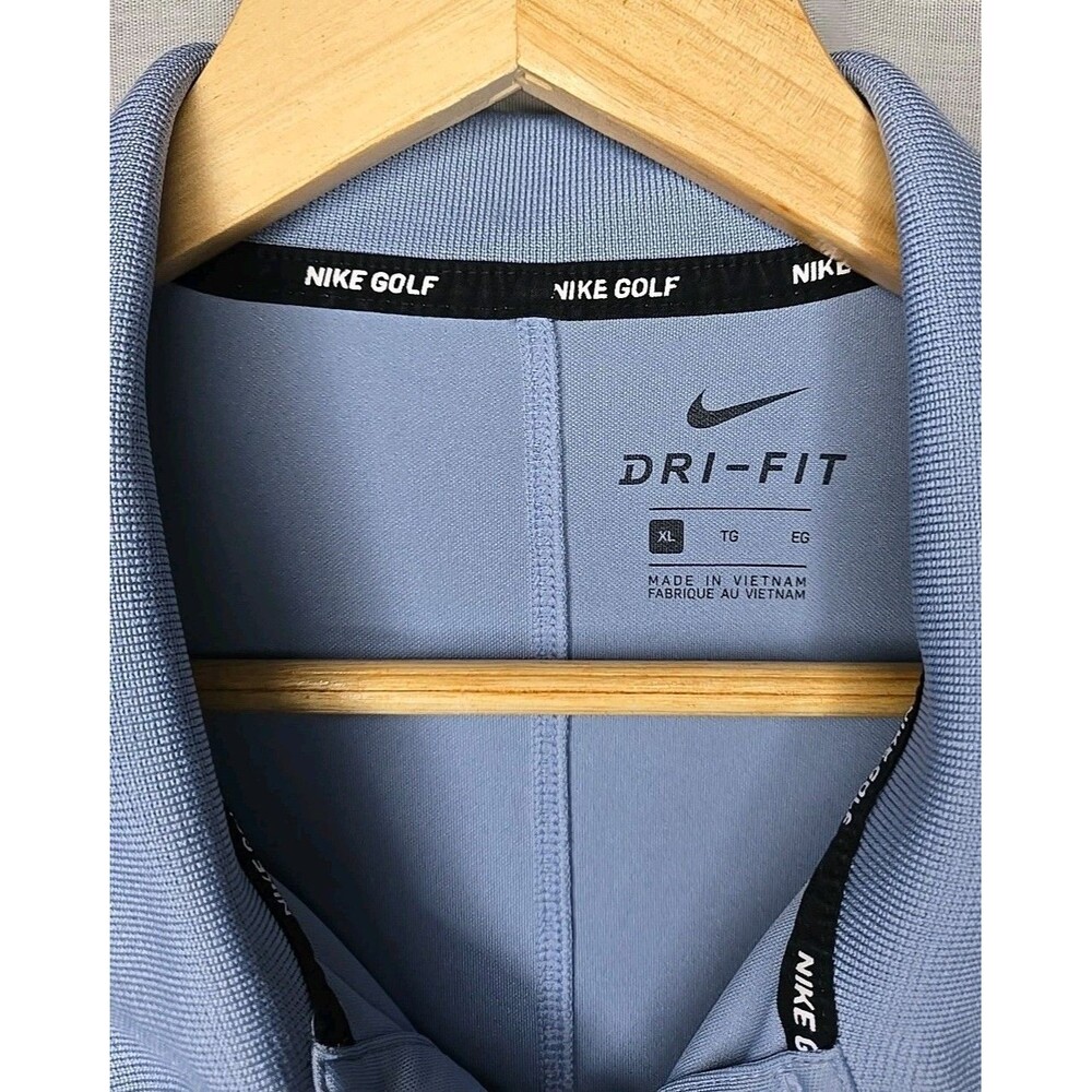 Nike Golf Dri-Fit Polo Shirt, Sz XL, Light Blue, Logo Recycled Polyester - Picture 4 of 9